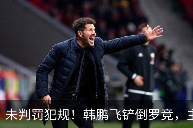 未判罚犯规！韩鹏飞铲倒罗竞，主裁直接示意界外球