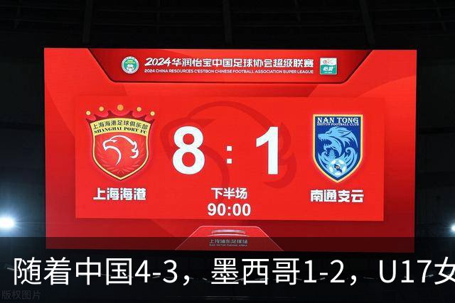 随着中国4-3，墨西哥1-2，U17女足世界杯8强已诞生6席：2大东亚劲旅在列